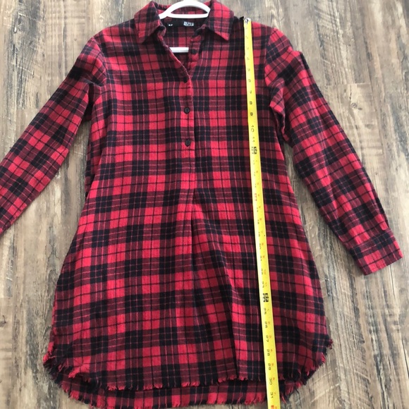 Rebel Sugar red/black plaid tunic - Picture 6 of 13